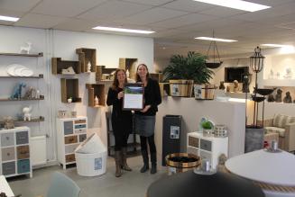 Liesbeth Gort van FSC NL en Noëlle de Boer-Struijk van Kebo Liesbeth Gort van FSC NL en Noëlle de Boer-Struijk van Kebo